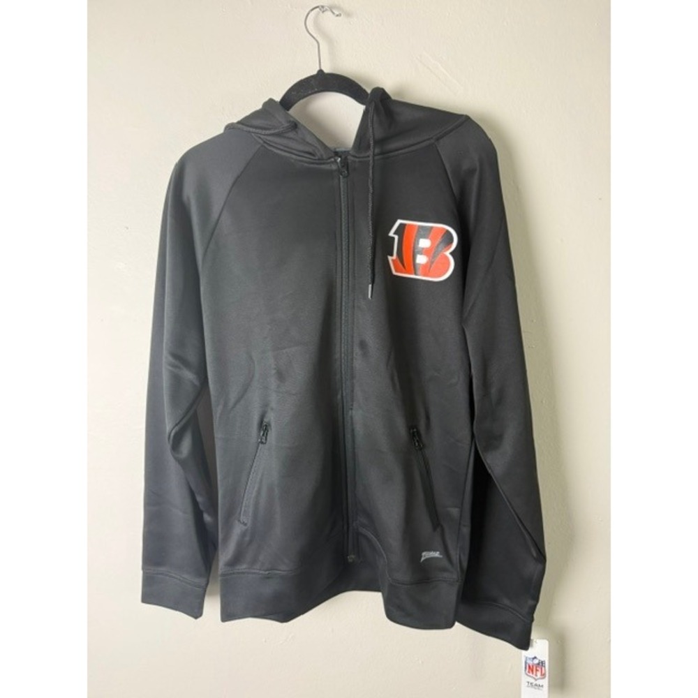 Zubaz NFL Cincinnati Bengals Full Zip Hoodie Black Camo Lining Mens Small NWT